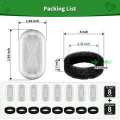 Cat Water Fountain Filters,Cat Fountain Replacement Filters for Stainless Ste…
