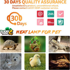150W Ceramic Heat Emitter, Reptile Heat Bulbs, Ceramic Heat Lamp for Reptiles, A
