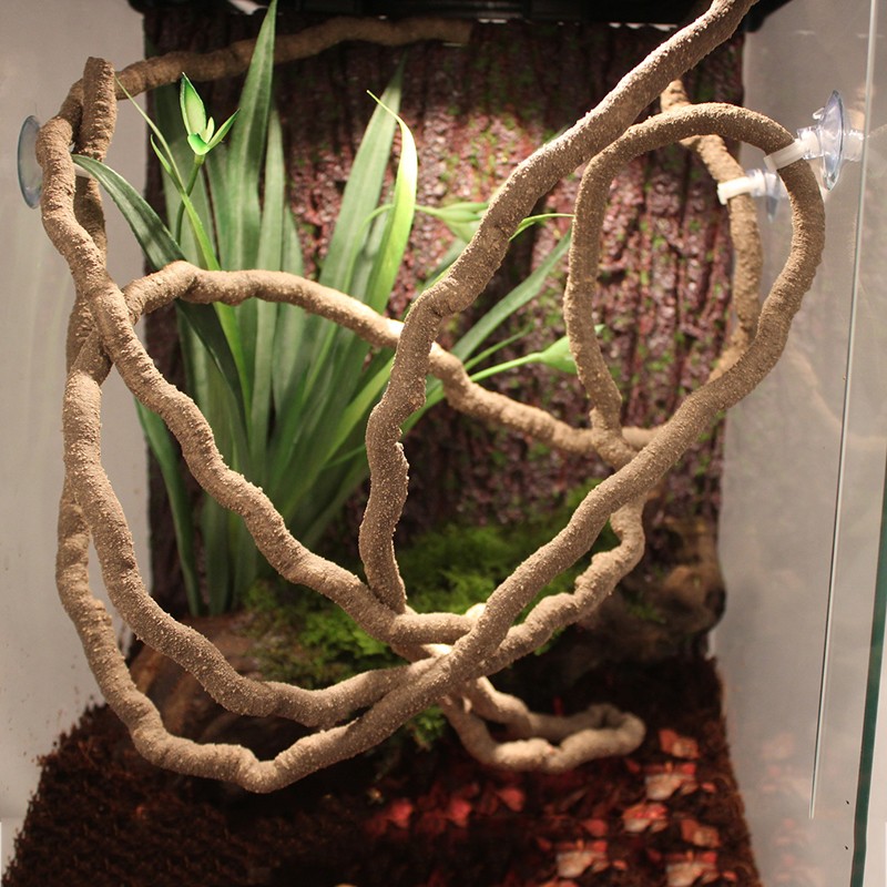 Flexible Terrarium Reptile Jungle Vines Bendable Decor Accessories 3.3ft Long