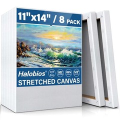 Blank Canvases for Painting with 11×14 inch, 8 Packs Stretched Canvases for A…