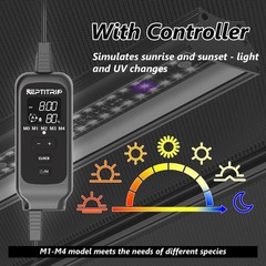 27-Inch LED UVB Reptile Light with Auto On/Off & Preset Day-Night Cycle Dimmi…