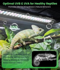 23W T5 UVB LED Reptile Light – High Output UVA UVB Light for Bearded Drago