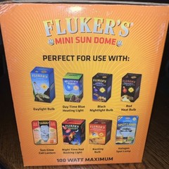 Flukers Mini Sun Dome Deep Flush Mount Lamp 5.5 in 100 Watt Max Turtles Reptiles