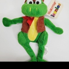 *m7 Sugarloaf Beanies frog in cowboy hat & vest 9″ long vintage