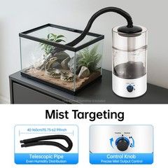Reptile Terrarium Humidifier Fogger 4L Capacity Misting Machine With Hose USA