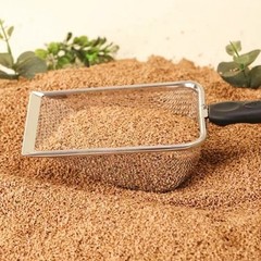 Stainless Steel Reptile Sand Substrate Scoops Shovel Sifter Mesh Metal Reptile