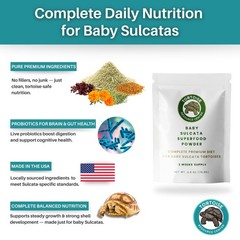 Baby Sulcata Food Powder with Calcium – Scientifically Formulated Diet for He…