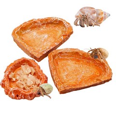 3 Pack Yellow Reptile Food Dishes Resin Hermit Crab Water Bowls