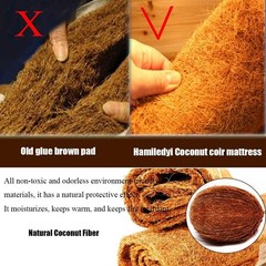 Hamiledyi Reptile Carpet Natural Coconut Fiber Tortoise Carpet Mat for Pet Te…