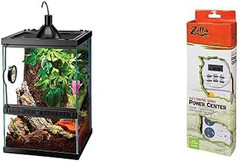 Tropical Vertical Habitat Starter Kit with Digital Timer Power Center Bundle