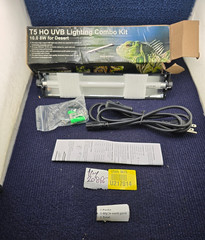 Aiicioo T5 HO UVB Reptile Lighting Combo Assembly 110-120V 10.0% 8W For Desert