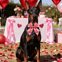 10 PCS Valentines Day Dog Collar Bow Ties Medium Large Adjustable Pet Grooming