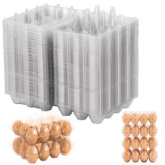 Egg Cartons 100 Packs, Plastic 3×4 Grids, Clear Egg Cartons Cheap Bulk for 12…