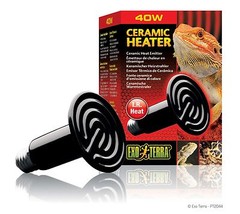 Exo Terra Reptile Habitat Terrarium Ceramic Infrared Heater Heat Emitter 40 Watt