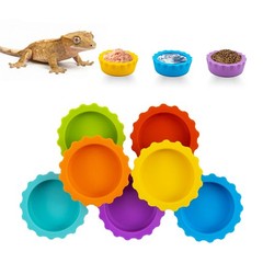 7 Pack Small Crested Gecko Food and Water Bowls Reusable Cups