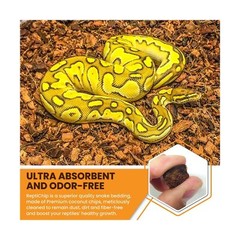ReptiChip Compressed Coconut Chip 3 Pack of 72 Quart Coco Husk Reptile Substr…