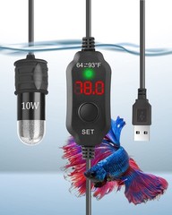 AquaMiracle Mini Aquarium Heater 5V/2A USB 10W Small Fish Tank Heater for Tan…