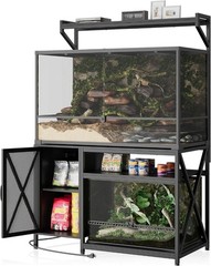 40-120 Gallon Reptile Tank Stand with Power Outlet 48″ X 69″ Terrarium Enclosure