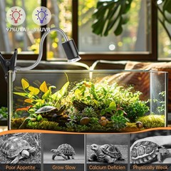 REPTI HOME Reptile Heat Lamp, UVA UVB Heat Lamp Bulbs, E26 Turtle Heat Lamp
