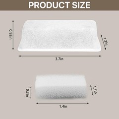 Cat Water Fountain Filters for 4L/135oz – 8 Replacement & Sponges