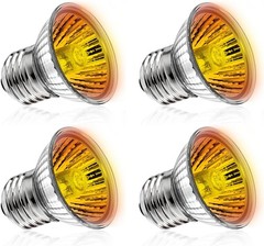 Reptile Basking Bulb 4 Pack 50W UVA UVB Heat Lamp