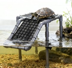 Turtle Basking Area 10.8 Inch Platform with Adjustable Height and Anti Slip Grid