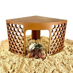 Hermit Crab Climbing Toy Corner Stand Cave Tank Decor Hideout Platform
