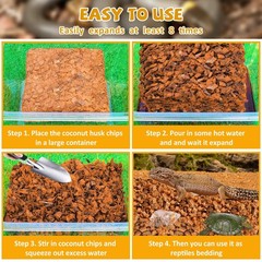 Legigo 10LBS Coconut Chip Substrate for Reptiles, 72QT Natural 1 Pack-10LBS