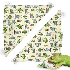 Yulaexie 2 PCS Lizard Hammock Reptile Bed Bearded Dragon Tank Beige