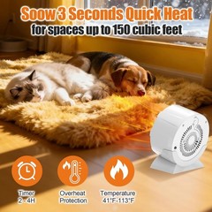 200W Reptile Heat Mats Space Heater, Adjustable Temperature Reptile Heating H…