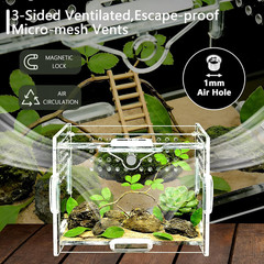 Acrylic Insect Terrarium & Reptile Habitat Kit – Multi-Purpose Bug Enclosure for