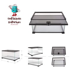 10 Gallon Reptile Tank Glass Natural Cages Terrarium 20″ x 12″ x 10″ Sliding …