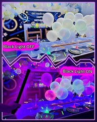2 Pack Rechargeable Black Light Bar, 5000mAh Large Capacity Battery Powered…