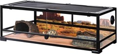 35 Gallon Reptile Terrarium Tank Full Glass Front Opening 36x18x12″ Lizard