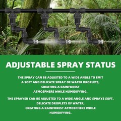 2 Pack Reptile Mister Nozzles, 1/4” Reptile Misting Nozzles, Adjustable Rept…