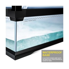 10 Gallon Professional Glass Terrarium 12″x12″x18″ Durable Reptile Habitat Ta…