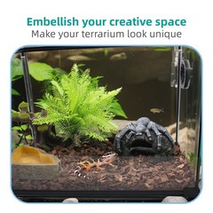 Reptile Rock Cave Hideouts Terrarium Habitat Decor Gecko Tank Accessories for…