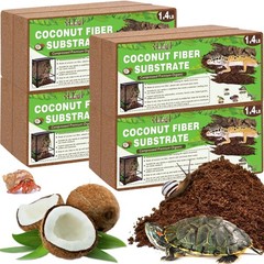 8 Pack Compressed Coconut Fiber Substrate for Reptile, 100% Organic Premium C…