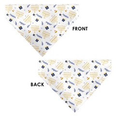 Hanukkah Menorah Dog Bandana Slip On Collar Scarf Holiday Gifts Design White