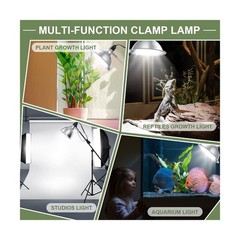 Macarrie 12 Pack Clamp Lamp Light with Aluminum Reflector, 6ft SPT-2 18awg Co…