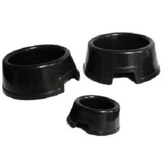 Reptile Round Food Bowl & Water Dish Shelter Hide Combo Black Plastic Cave NEW