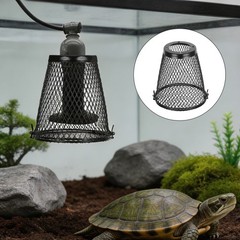 Reptile Heat Lamp Guard: Anti Scald Heating Lamp Holder Mesh Cage Reptile