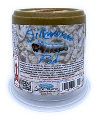 Small Silkworm Pod® (50 Small Live Silkworms & Food)