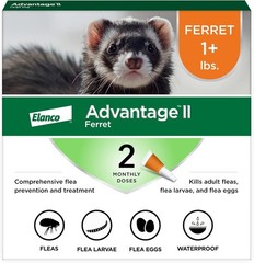 Ferret Flea Treatment Topical Prevention 1+ lbs 2 Month Supply Water-Resistant
