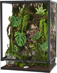 67 Gal Reptile Terrarium Tank w/ Screen Top Double Doors for Bearded Dragon