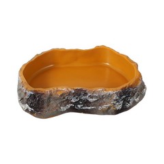 Reptile Food Bowl, Reptile Feeding Dish Corner Bowl S (5.1In, Orange)