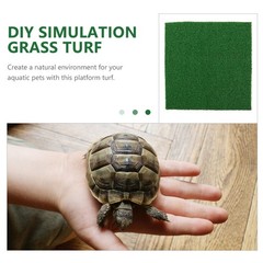 Basking Grass Turf for Turtle Lifelike Platform Moss Carpet Reptiles
