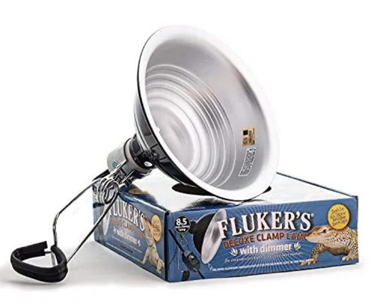Fluker’s DELUXE-Clamp Lamp with Dimmable Switch Reptiles 8.5″ Black NEW IN BOX