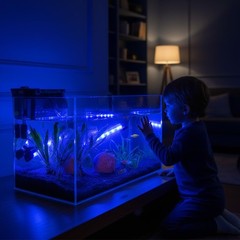 FEDOUR 7in Submersible Aquarium LED Light, 24/7 Mode Aquarium Lights with Ful…