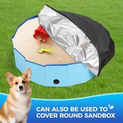 Tufmunb 97 inch Foldable Dog Pet Bath Pool Cover, Portable Round Collapsible …